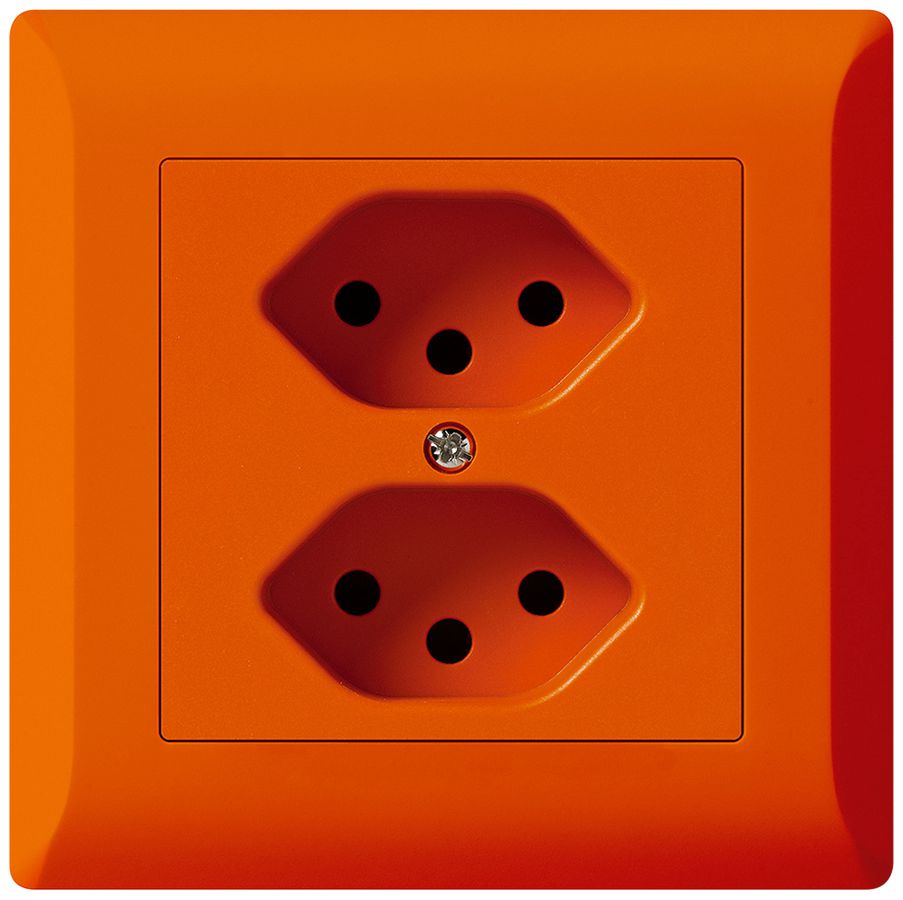UP-Steckdose 2×Typ 13 Hager kallysto.line orange