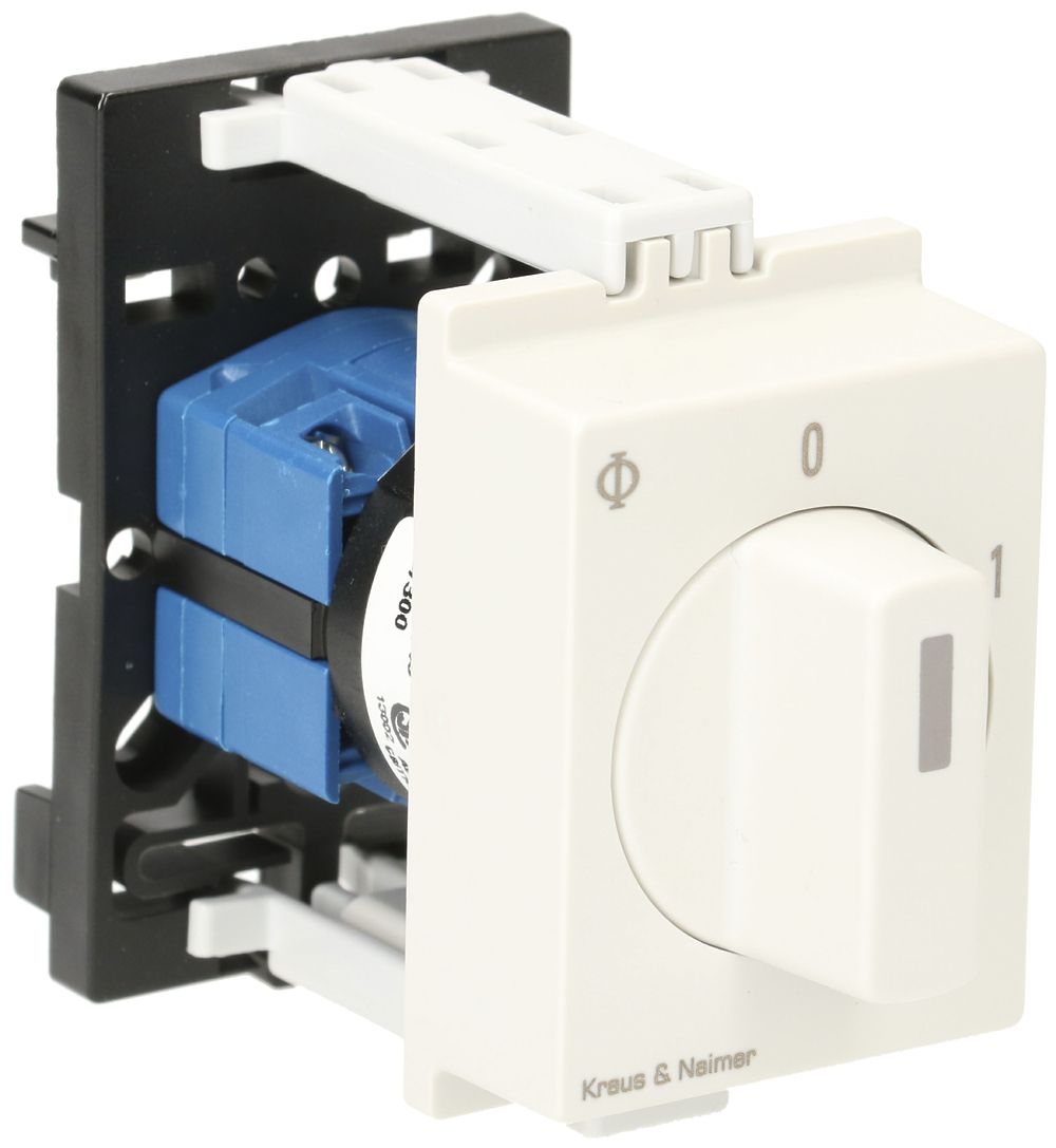 REG-Drehschalter K&N, 10A/440V 0/2L, Griff hgu, "0-1"
