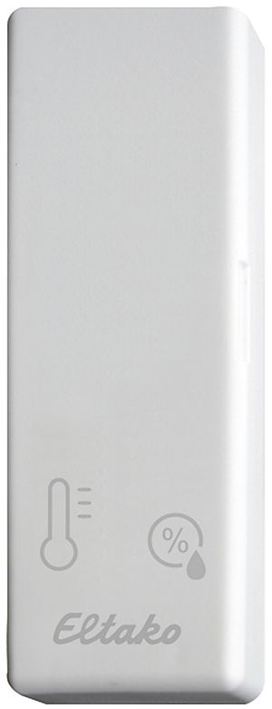 AP-RF-Temperatur-Feuchtesensor Eltako FTFB, batteriebetrieben, weiss glänzend