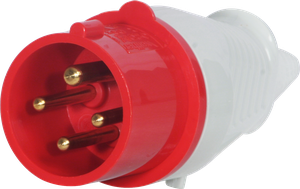 Stecker Walther CEEtyp 16A 3LPE 6h 400V rot Ø58/68×147mm IP44