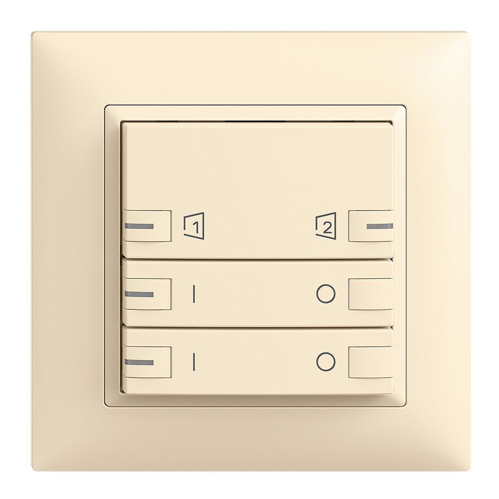 Set frontale INC EDIZIOdue zepAIR ON/OFF 2C S1/S2 con LED vanille