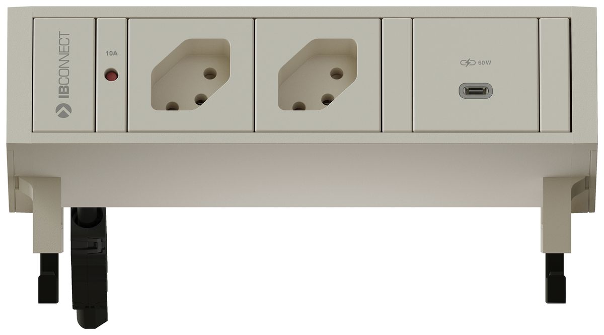 Steckdosenleiste MH SUPRA 2×T13 1×USB-C 60W 0.3m weiss