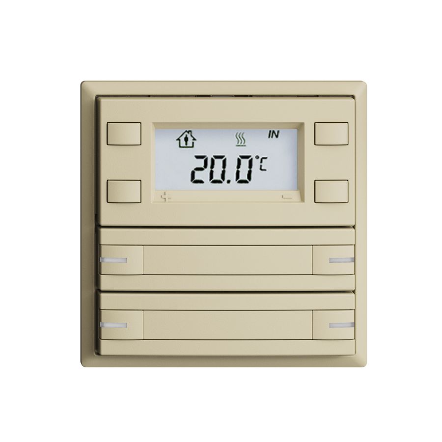 Poussoir RTH ENC KNX 4× EDIZIOdue F vanille, avec pap.+LED RGB