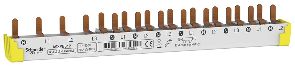 Kammschiene Schneider Electric Clario iC40 Acti9 3LN unten links 12TE