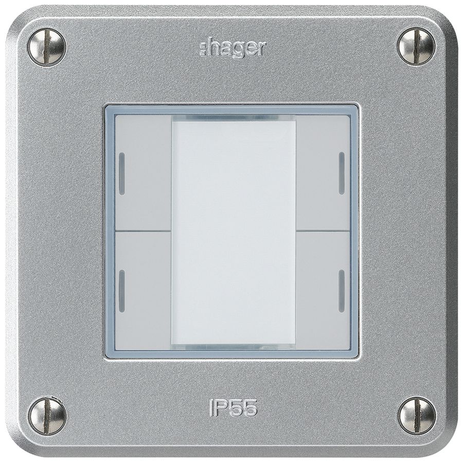 UP-Taster robusto A KNX 4× RGB LED s/e-link aluminium