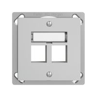 Kit montaggio INS EDIZIOdue FM.TE, uscita dritta, per 2×Keystone, grigio chiaro