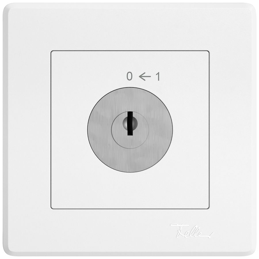 Contact pivotant ENC EDIZIO.liv SNAPFIX® 0<-1/2P avec serrure & 2 clés bc