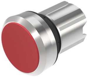 EB-Drucktaster EAO45, I, rot Ring silber bündig