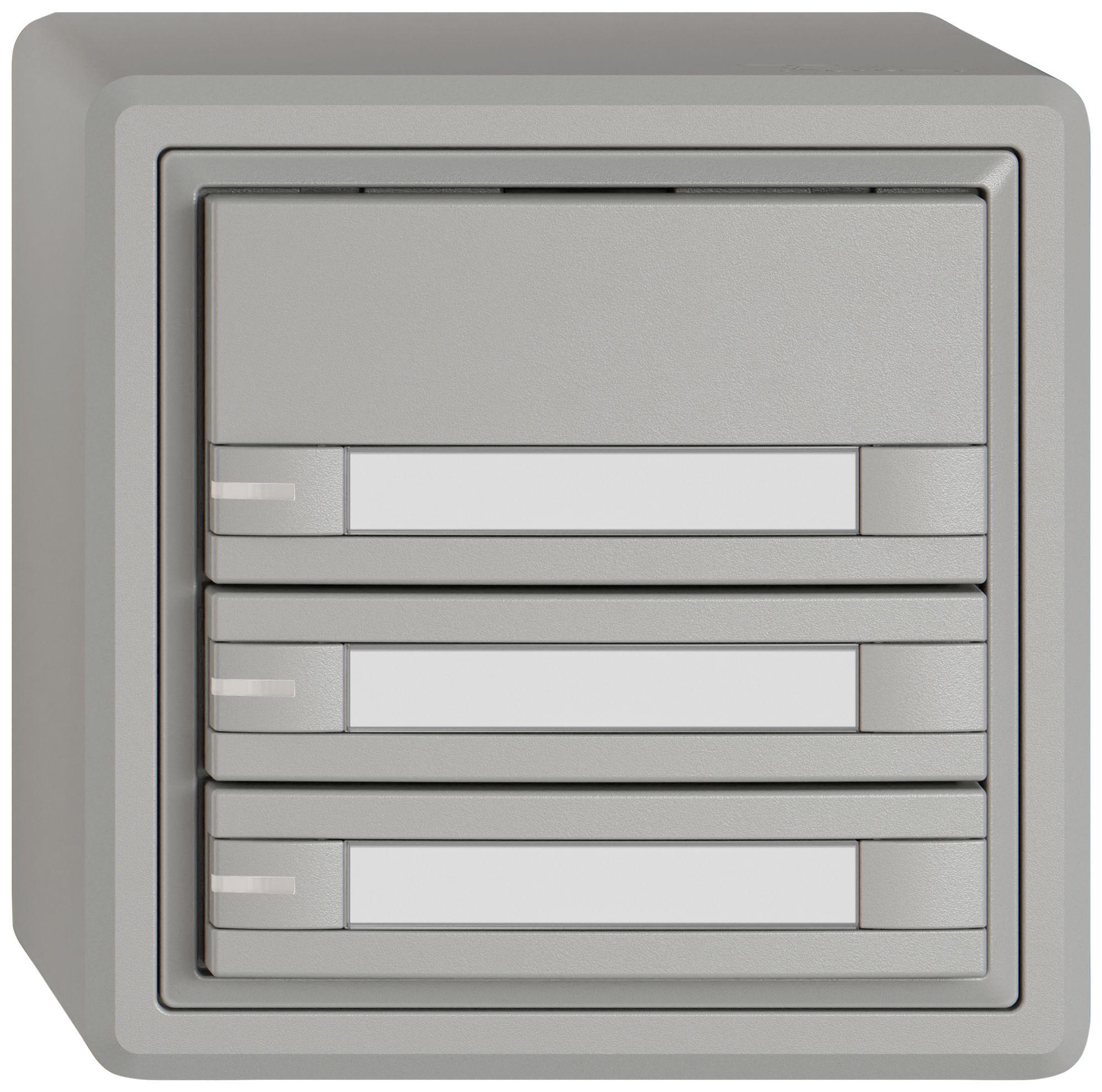 AP-Universaltaster EDIZIO.liv UNI SNAPFIX® 12…48V m.LED blau 3× 2-Tbed.Pap.hgu