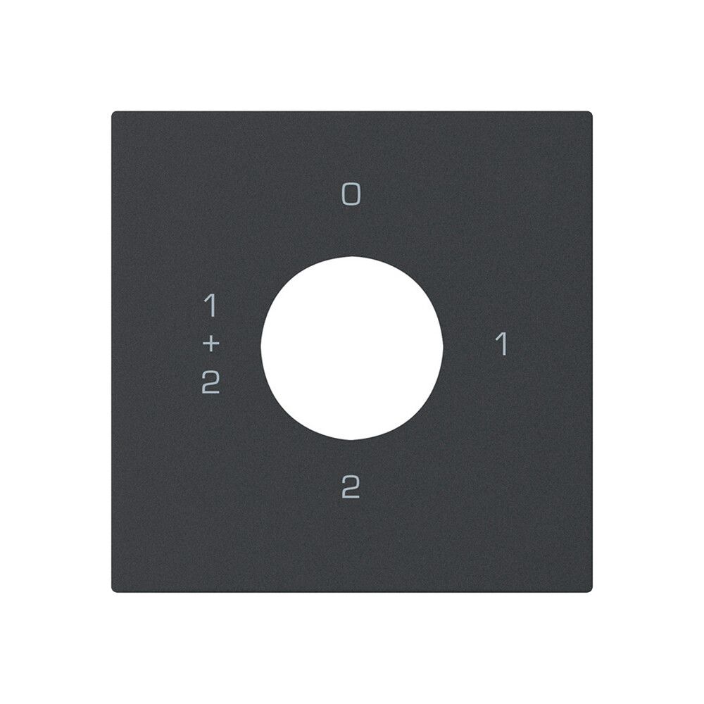 Kit frontale per interruttore a chiave S1 60×60mm kallysto 0-1-1+2-2 nero