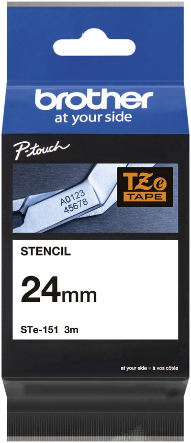 Cassetta nastro stencil Brother STE-151 24mm×3m, nero