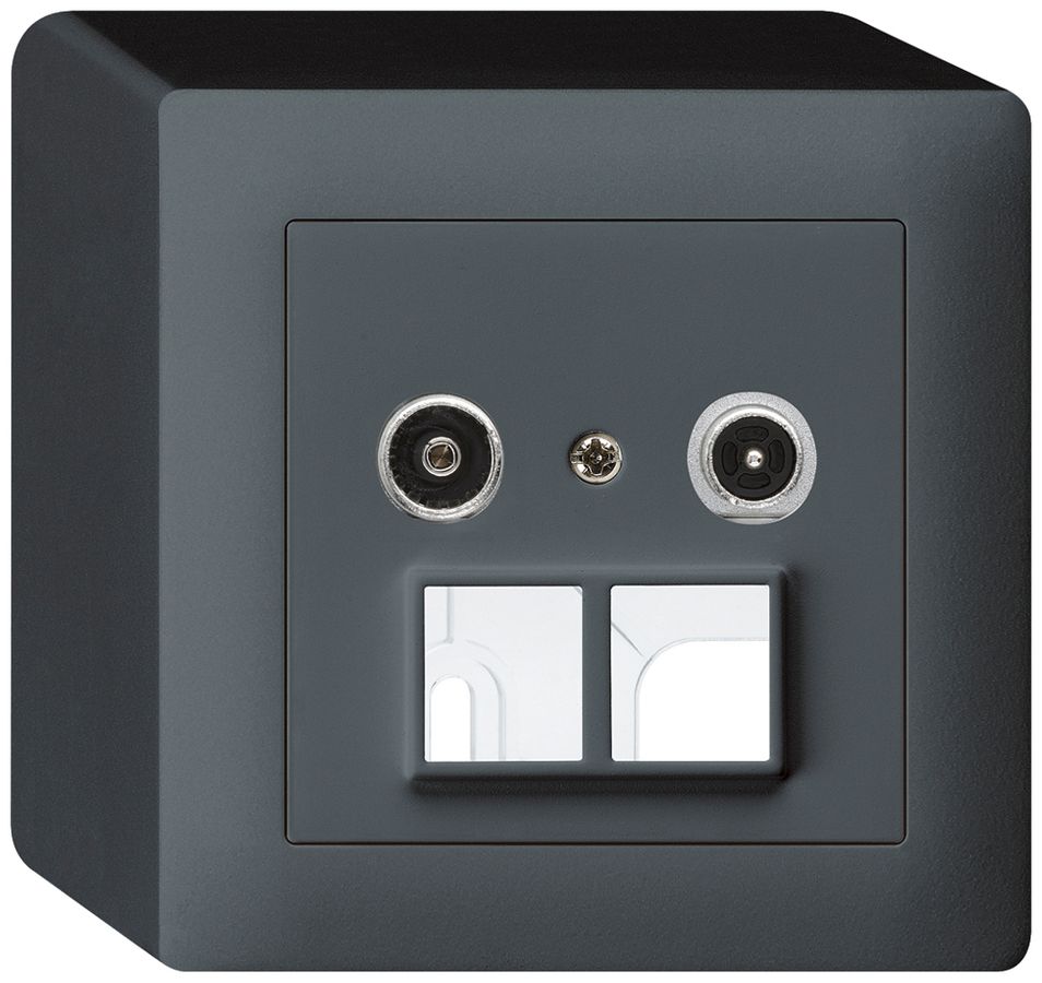 Prise multimédia AP kallysto R/TV 19dB 2GHz anthracite