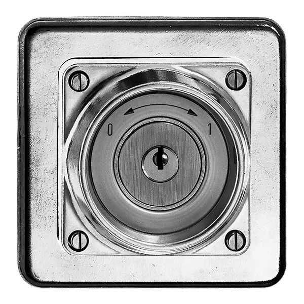 Contact pivot. ENC hum.0<-->1 Al nature avec serrure de sûreté