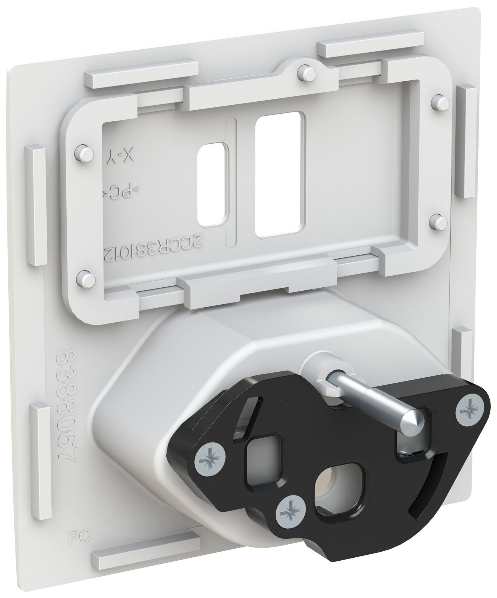 Kit frontale INC ABB Sidus USB-A+C + T13 60×60mm bi IP20