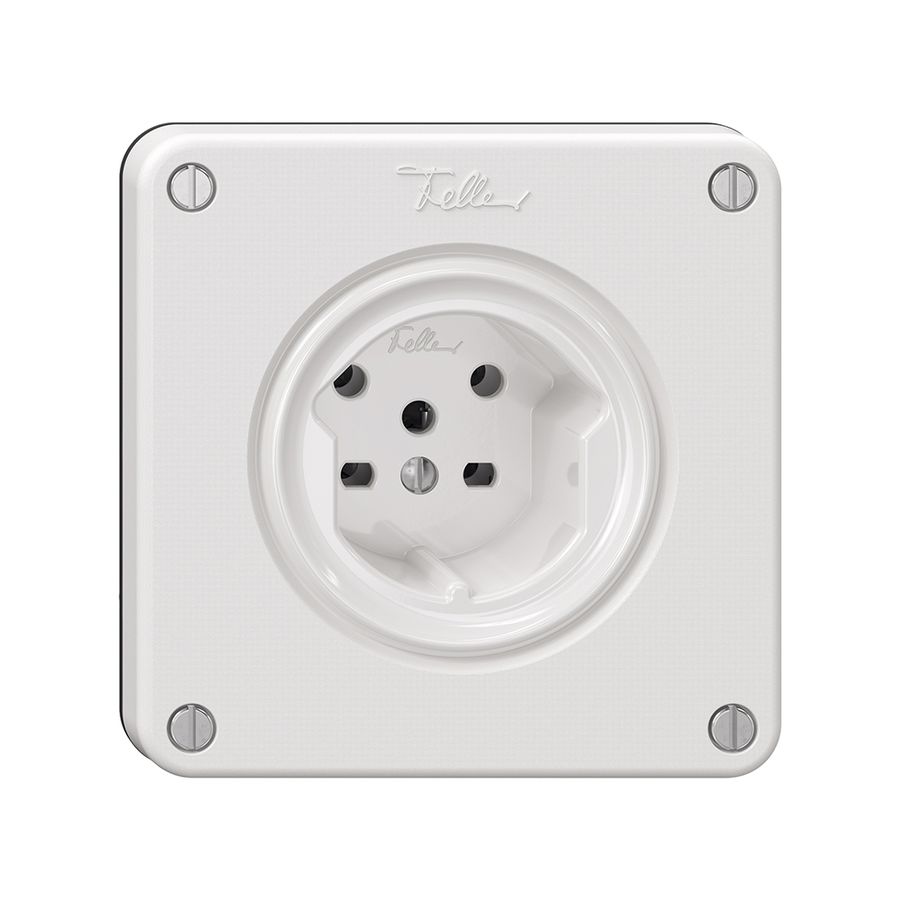 Steckdose NEVO, 1×T15, weiss