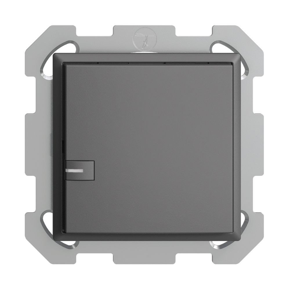 UP-Taster KNX 1-fach EDIZIOdue dunkelgrau RGB mit LED