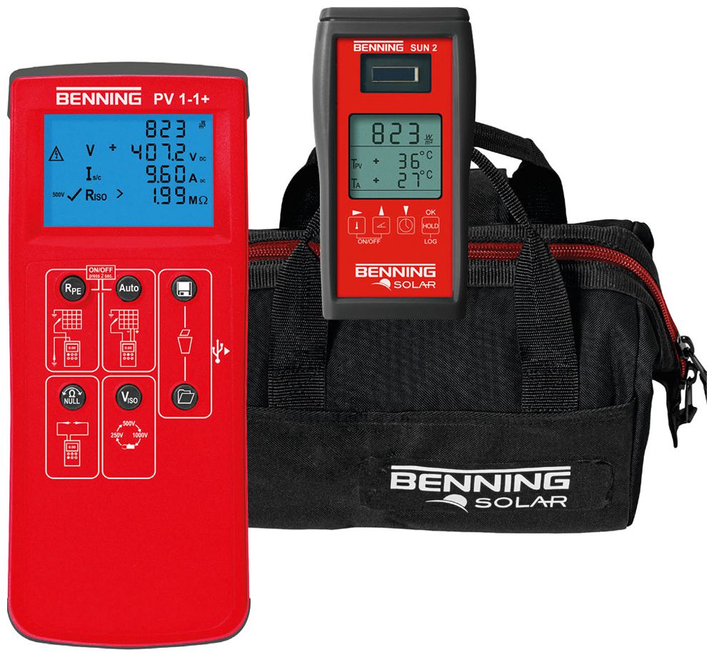 Installationstester-Set Benning PV 1-1+ Photovoltaik 1000VDC 0.2…40A 0.05…199MΩ