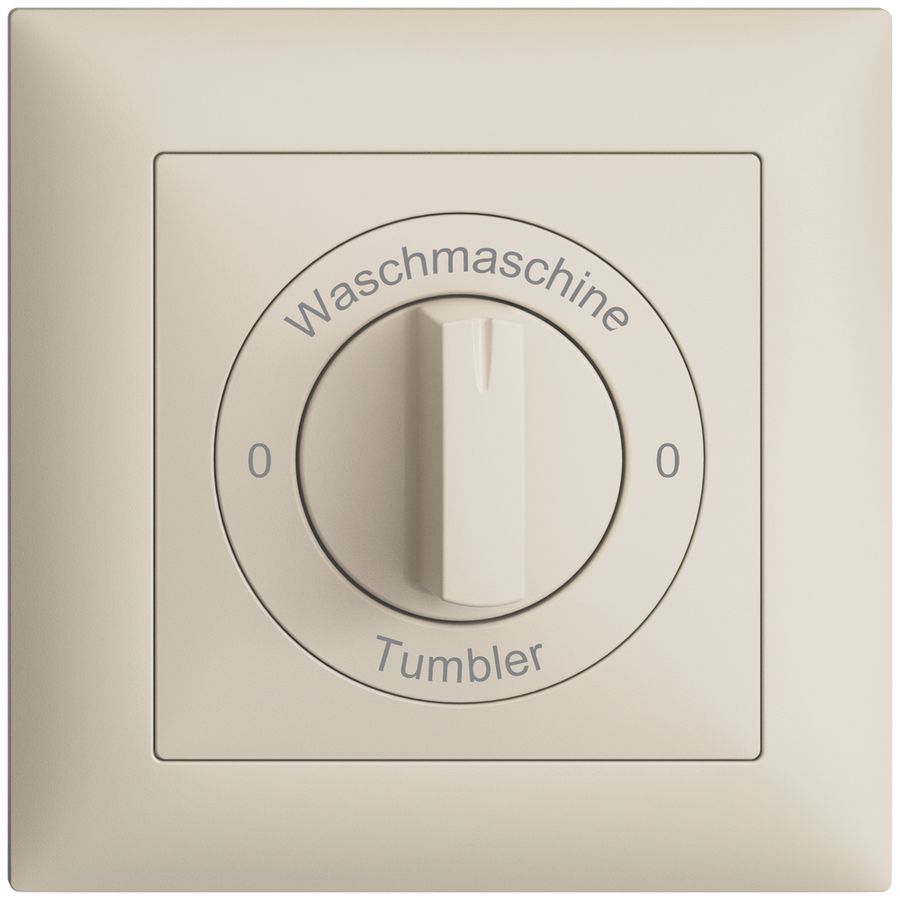 Frontset 0-Waschmaschine-0-Tumbler EDIZIOdue 88×88mm crema