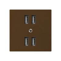 Steckdose 4×USB kallysto A 2400mA braun