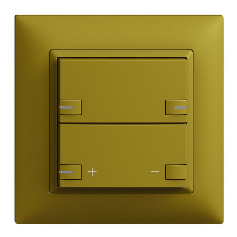 UP-Frontset EDIZIOdue zeptrionAIR Dimmer ohne Bezeichnung mit LED olive