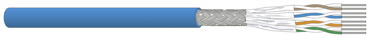 Datenkabel Dätwyler CU 7702 4P S/FTP Kat.7 AWG26 FRNC/LSZH Dca blau