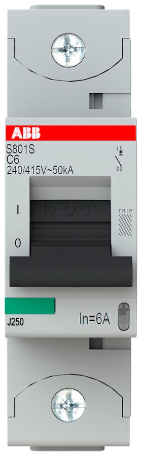 Leitungsschutzschalter ABB S801S-C6 1P 230V C-6A 50kA 1.5TE