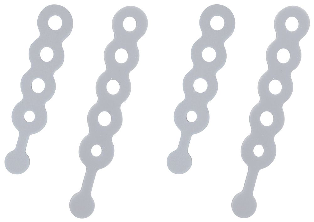 Kabelbinder-Set ROLINE, 2 Stück à 77×13mm, 2 Stück à 63×13mm, Silikon grau