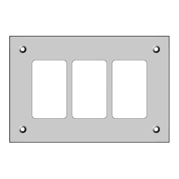 Montageplatte FH FLF 1×3 schwarz