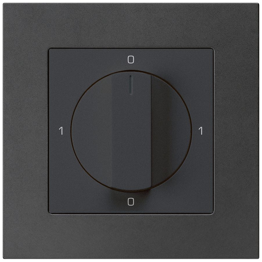 UP-Drehschalter kallysto.pro 0/1L schwarz mit Drehgriff
