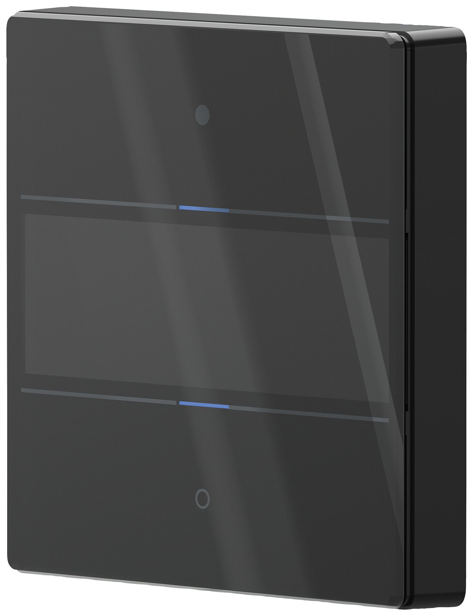 Senseur poussoir KNX ENC Theben iON 102 G LED avec champ d'inscription noir