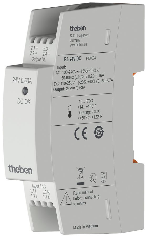 REG-Spannungsversorgung KNX Theben PS 24V DC 24V 630mA 1TE