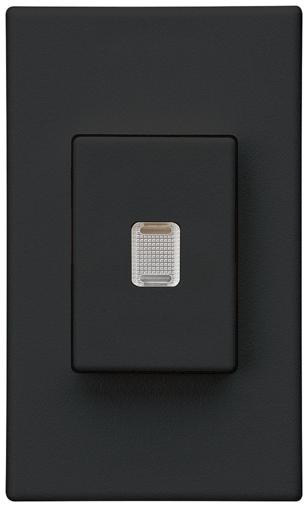 EB-Taster Hager FLF 10A/250V 0/1L beleuchtet schwarz