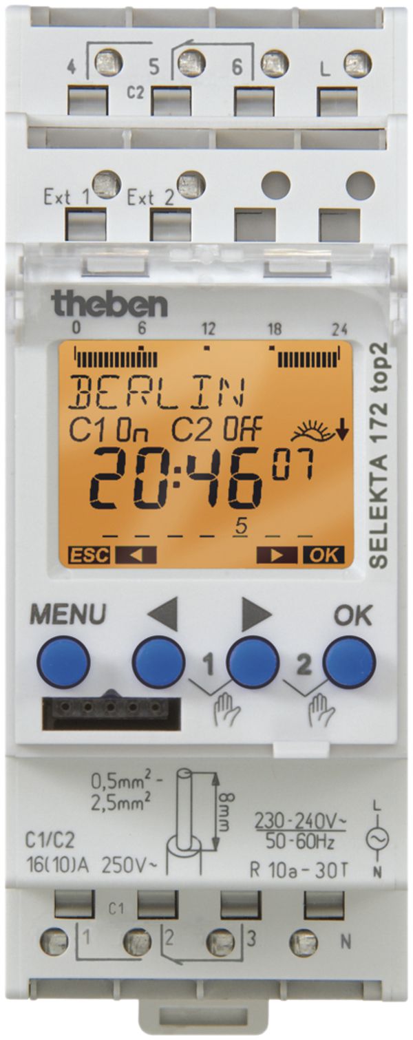 Timer astro AMD digitale Theben SELEKTA 172 top2 24V