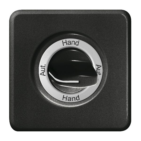 Frontset Aut.-Hand-Aut.-Hand für Drehschalter schwarz FH