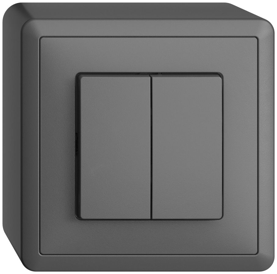 AP-Druckschalter EDIZIOdue 1/3+3/1P dunkelgrau