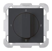 Interruttore rotativo INC kallysto 2/1L nero con manopola