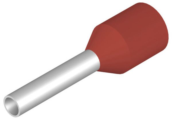 Estremità di cavo Weidmüller H isolata 1mm² 8mm rosso sciolto