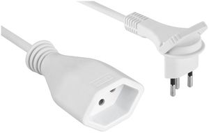 Verlängerungskabel FLAT Stecker T12/Kupplung T13, 3m weiss