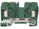 Morsetto di terra componibile Woertz 1.5…10mm² molla 2×1 DIN 35mm verde/giallo