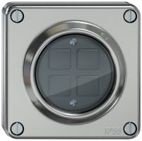 UP-Taster KNX RGB ELEMENT 4 Tasten mit LED IP55 aluminium