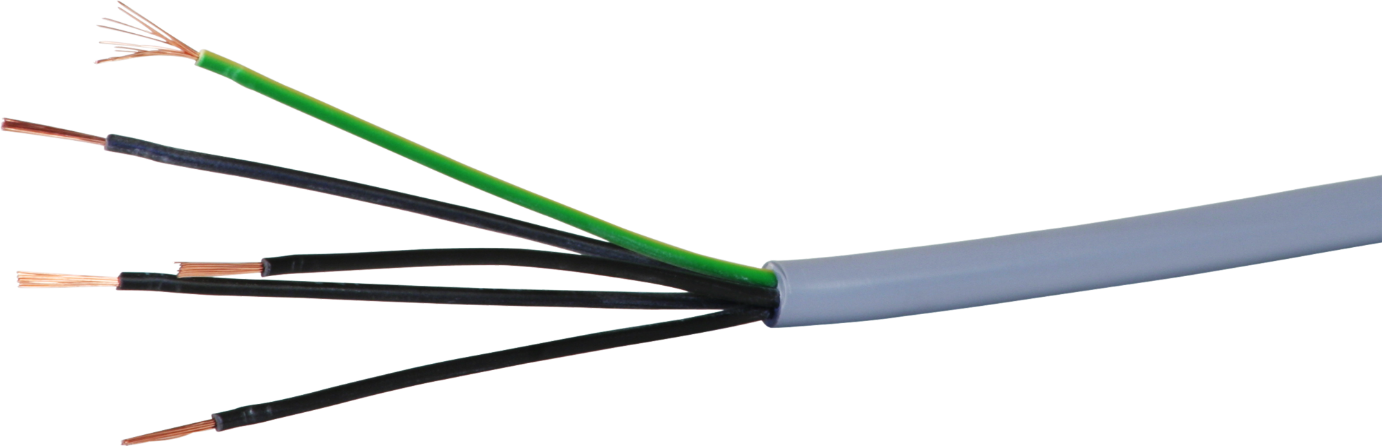 Steuerkabel LiYY 5×0.5mm² nummeriert grau