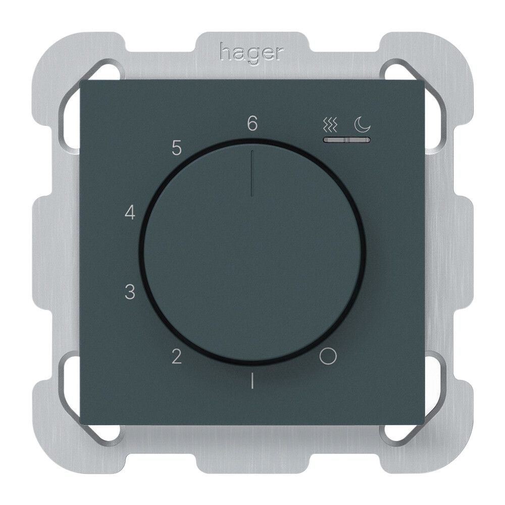UP-Raumthermostat kallysto An/Aus 230VAC 16A 77×77mm anthrazit