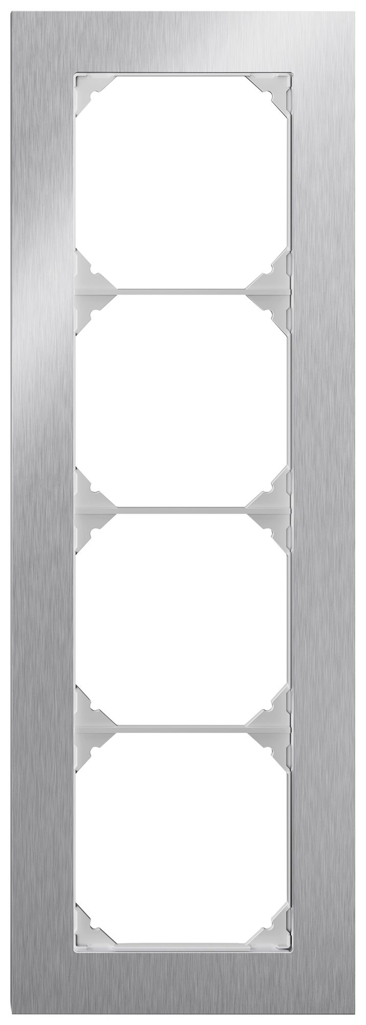 Cadre de recouvrement ENC EDIZIO.liv prestige SNAPFIX® 4×1 274×94mm Cr-pc