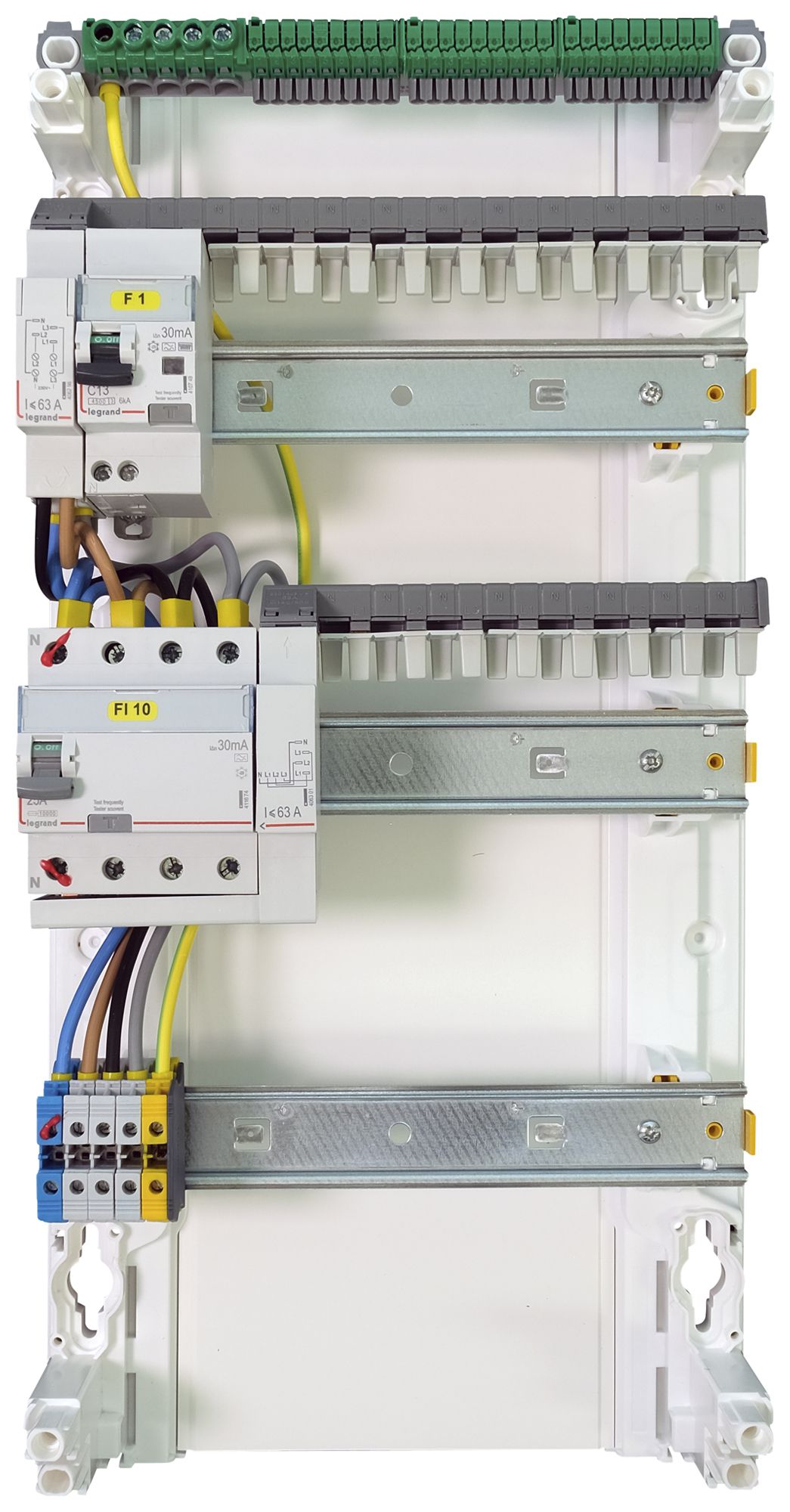 Petit tableau de distribution AP Legrand 3-rangées 39 UM blanc