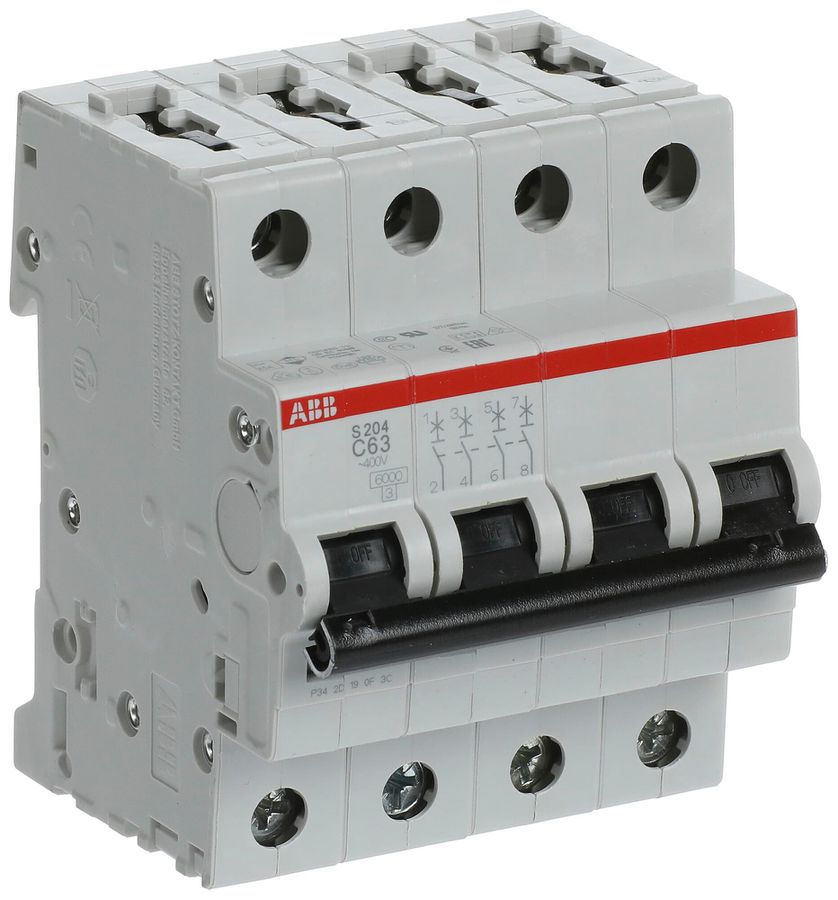 Disjoncteur ABB S204 C 4×63A