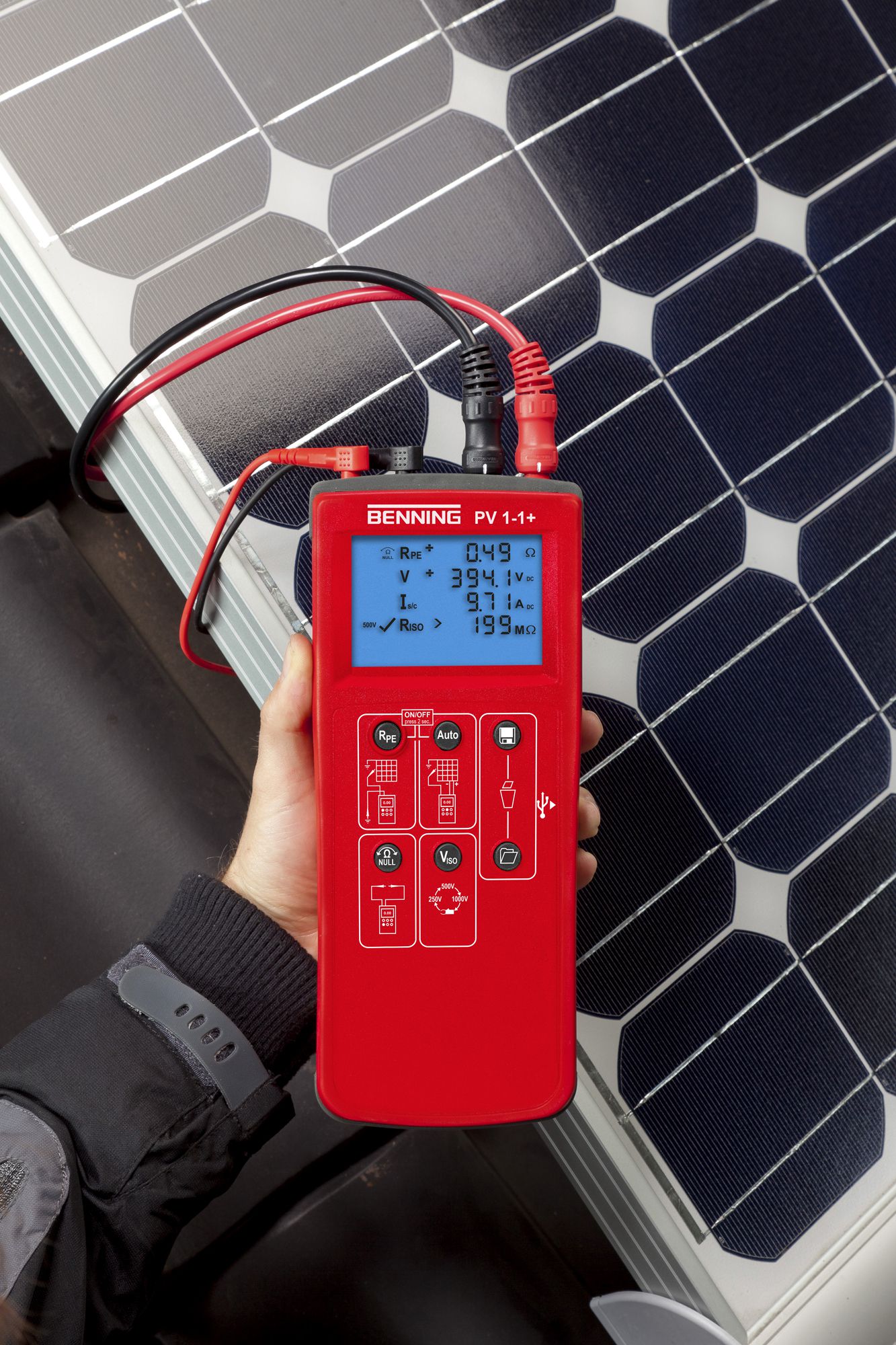 Jeu de testeurs d'installation Benning PV 1-1 pour PV 1000VDC 0.2…40A 0.05…199MΩ