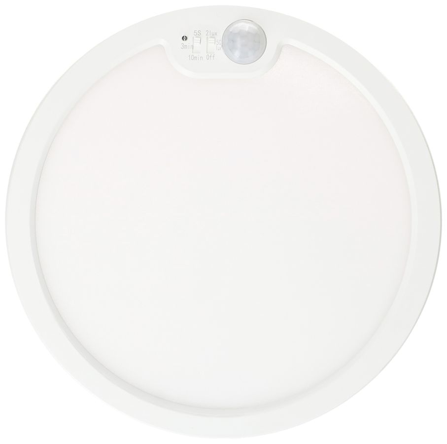 LED-Decken-/Wandleuchte MH SLIM 22 PIR 10/15W 1100/1500lm 3000/4000K Ø220mm ws