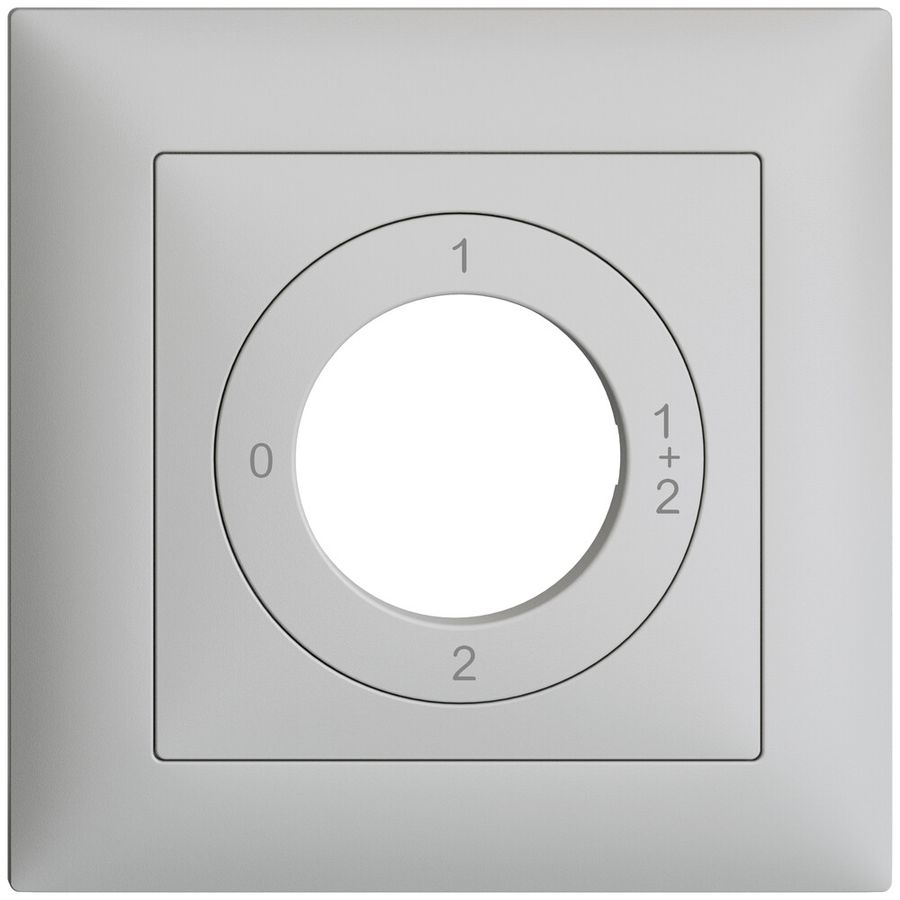 Frontset EDIZIOdue 0-1-1+2-2 88×88mm hellgrau für Schlüsselschalter