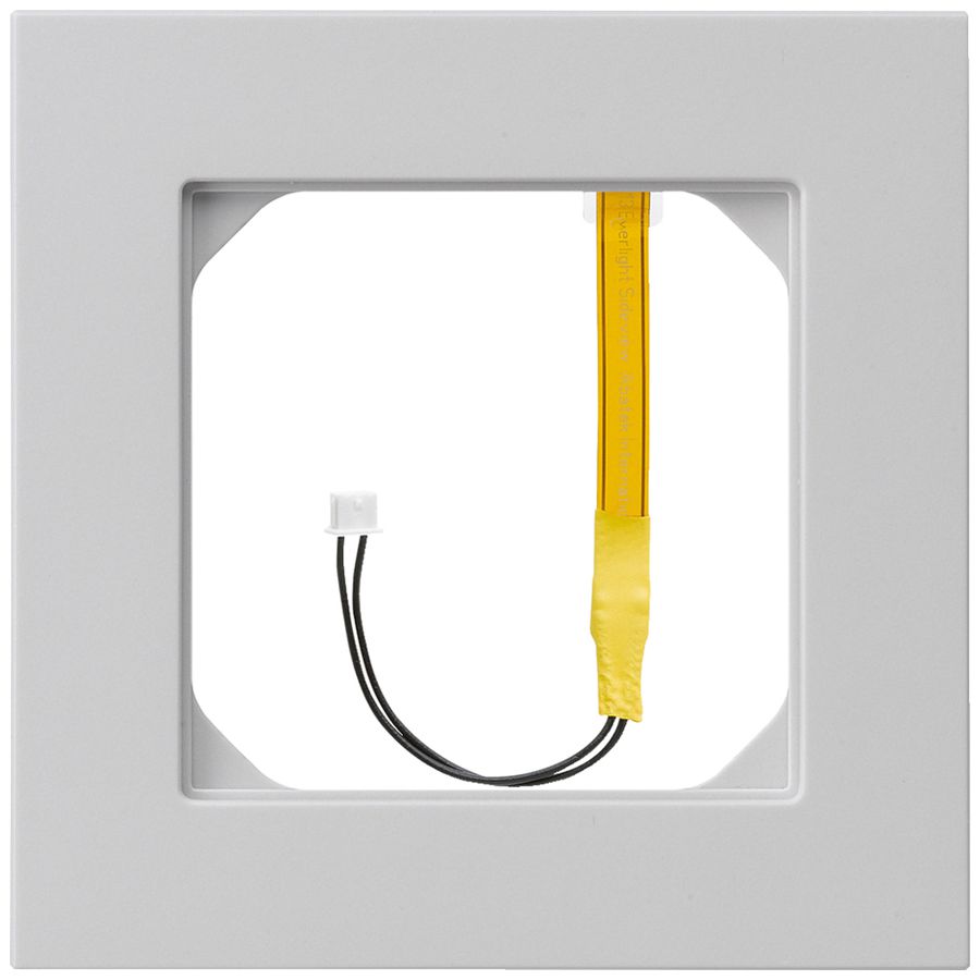 Abdeckrahmen kallysto.pro 1×1 hellgrau für Beleuchtung weiss