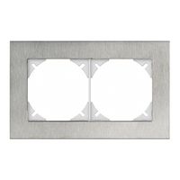 Abdeckrahmen EDIZIOdue prestige 1×2 chromstahl geschliffen